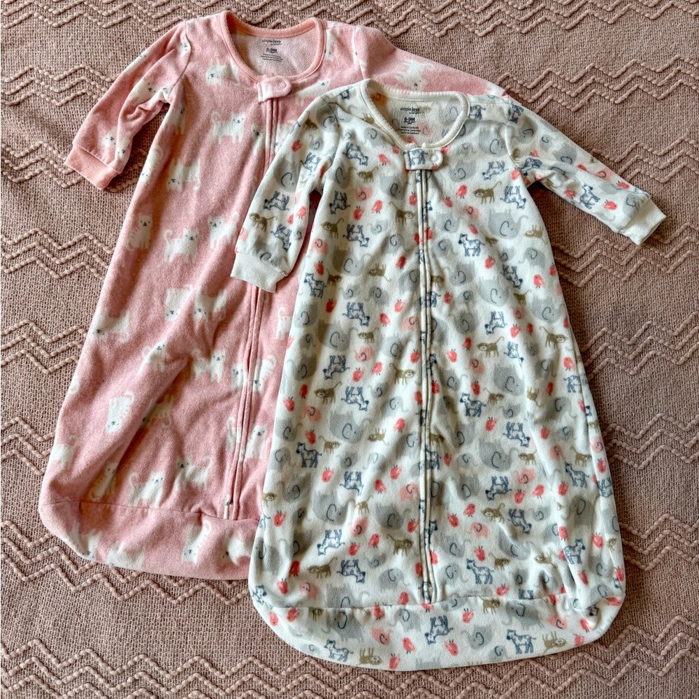 Adorable Sleep Sacks for Kids - Pink and Cream